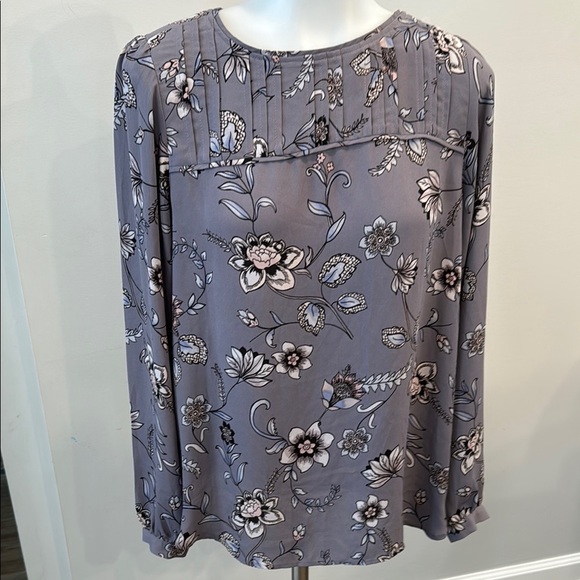 Loft Small Floral Print Women's Top - Purple - Picture 4 of 9